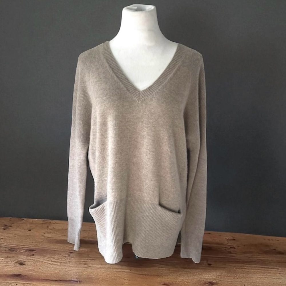 REPEAT CASHMERE 2-POCKET OVERSIZED SWEATER